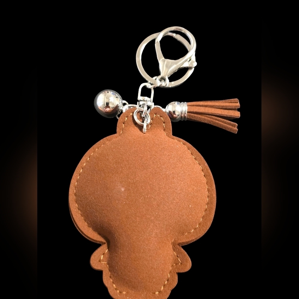 Cute Rhinestone Chipmunk Bag Charm Keychain - Picture 2 of 2
